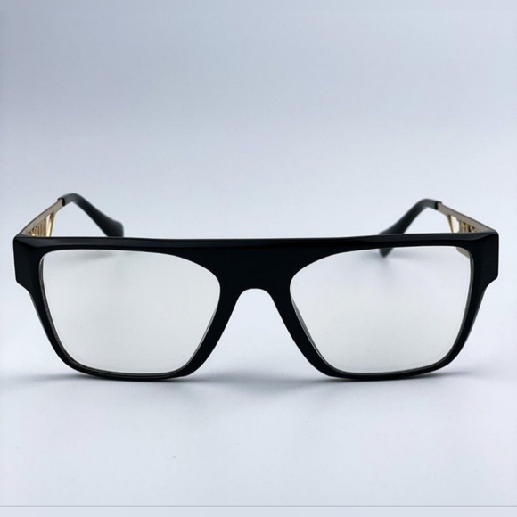 👓 NEW Versace VE3326U GB1 Black Gold Square Unisex Eyeglasses - Picture 3 of 12